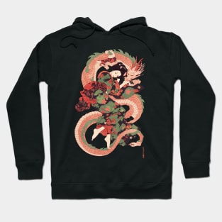 Japanese Girl With Dragon and Cats 2 T-Shirt 13 Hoodie